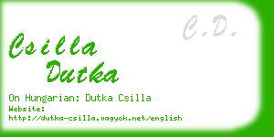 csilla dutka business card
